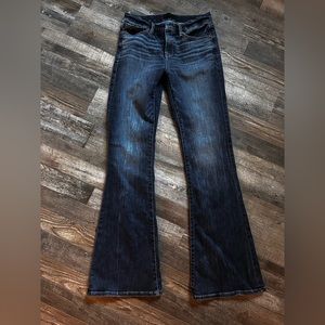 Buckle Black Flare High Waisted Jeans